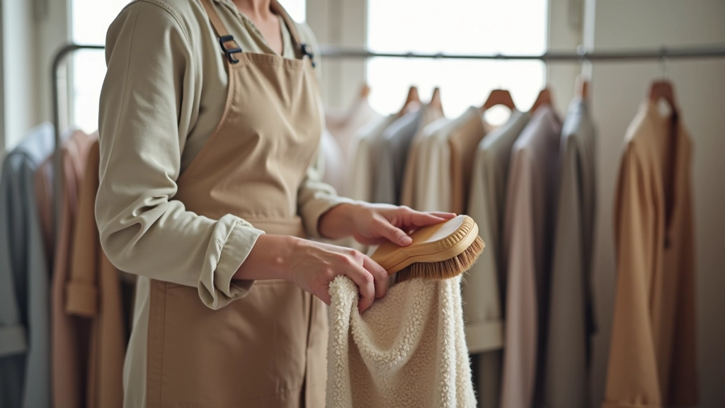 Femme tenant un pull tricoté, démontrant les bonnes techniques d'entretien pour prolonger la durée de vie
