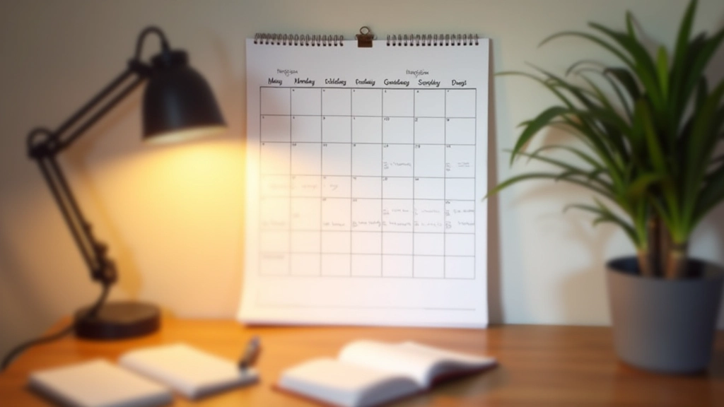 Calendrier mural marquant les dates des soldes d'hiver et d'été avec des notes de planification d'achats